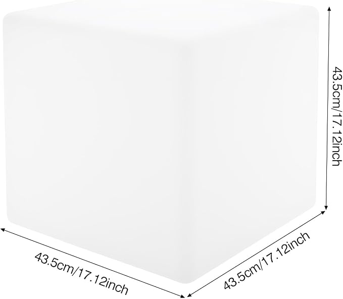 Rechargeable LED Cube Chair, 16 Colors Remote Conctrol Glow Furniture Stool - Image 3