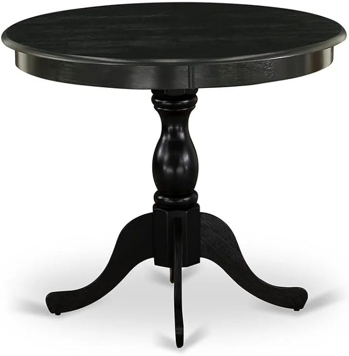 East West Furniture ANVA3-BLK-C 3 Piece Modern Dining Table Set Contains a - Image 3