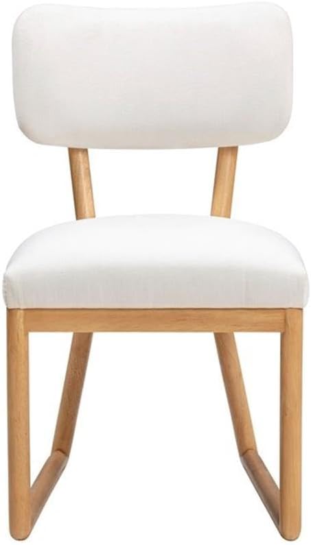 Pemberly Row Contemporary Dining Chair, Cream Recycled Fabric Upholstery - Image 5
