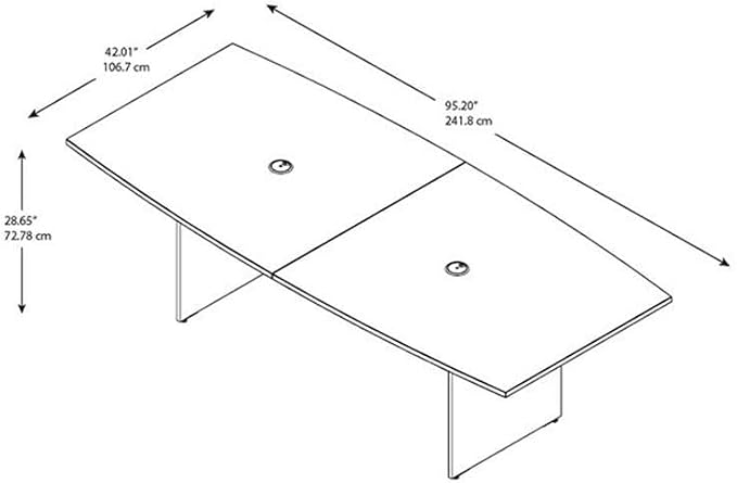 Bush Business Furniture 96-inch Office Conference Table - Image 3