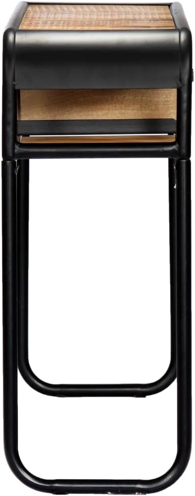 Console Table with 1 Drawer and 2 Compartments, 46.5"x11.8"x29.5" Solid Mango - Image 4