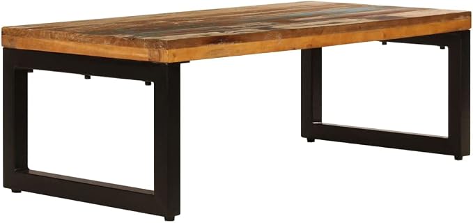 Solid Reclaimed Wood Coffee Table 39.4x19.7x13.8 Inches - Image 3