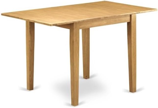 East West Furniture NDNO3-OAK-C 3 Piece Dining Set Contains a Rectangle Dining - Image 3