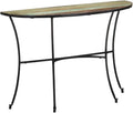 Solid Reclaimed Wood Side Table, Mixed Color Finish, 15.7x43.3x30.3 Inch Console by Unknown