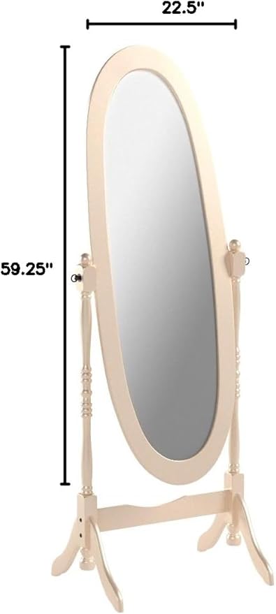 Roundhill Furniture Queen Anna Style Floor Cheval Mirror - Image 6
