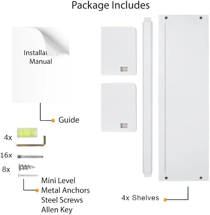 Onlysky Set of 4 Wall-Mounted Kid's Bookshelf - Image 8