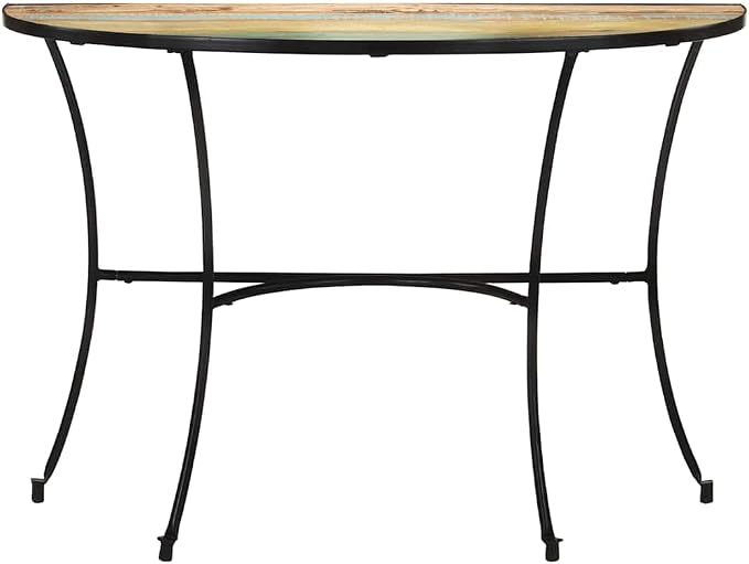 Solid Reclaimed Wood Side Table by Unknown