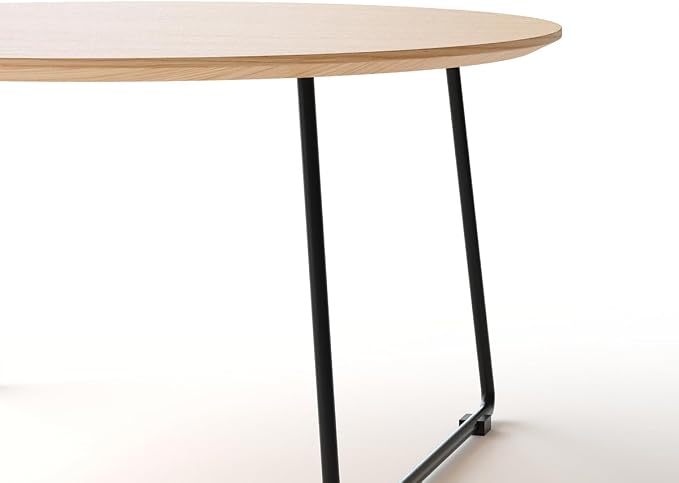 Modern Round Coffee Table 32 in, Acacia Wood Finish Living Room Table - Image 8