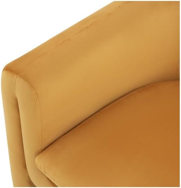 SAFAVIEH Couture Collection Laylette Pumpkin Velvet Accent Chair - Image 4