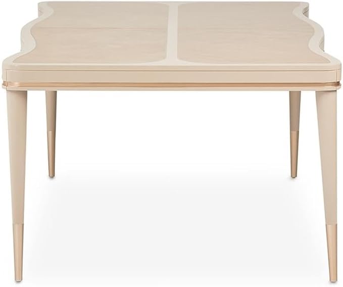 MICHAEL AMINI Malibu Crest 9-Piece Engineered Wood Dining Set in Blush - Image 6
