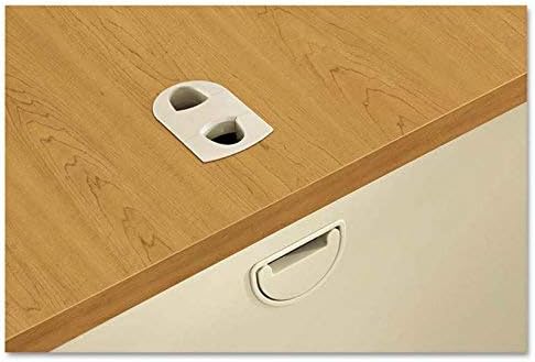 HON Double Pedestal Desk, 60 by 30 by 29-1/2-Inch, Harvest/Putty - Image 2
