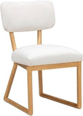Pemberly Row Contemporary Dining Chair, Cream Recycled Fabric Upholstery by PEMBERLYROW