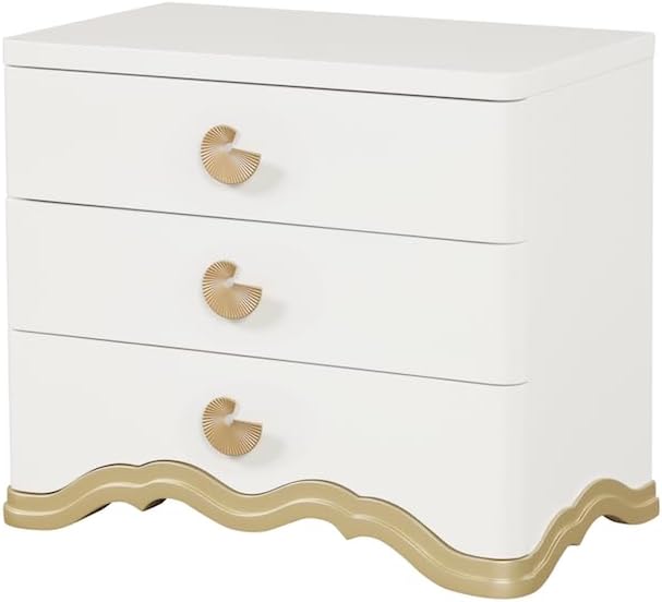 First of a Kind Athena Luxury 4-Piece King Bedroom Set in Ivory - Image 5