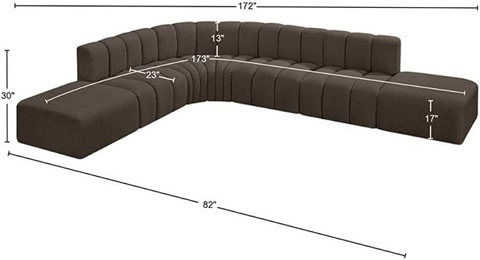 Meridian Furniture 102Brown-S7A Arc Collection Modern | Contemporary Modular - Image 3