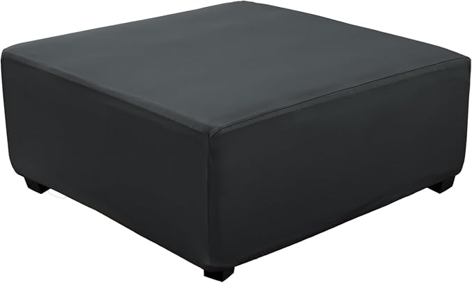 Super Stretch 40x40x15 inch Square Ottoman Cover- Soft Form Fit Ottoman Cover by UOIJAY