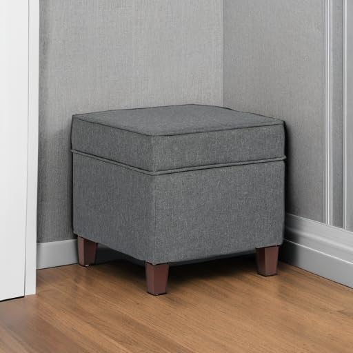 Adeco Chest and Footrest-Square Seat Storage Bench Ottoman - Image 5