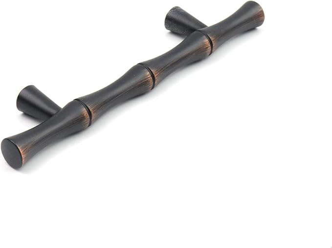 2PCS Bamboo Cabinet Pulls 3 Inch Hole Distance Dresser Handle Black and Red - Image 5