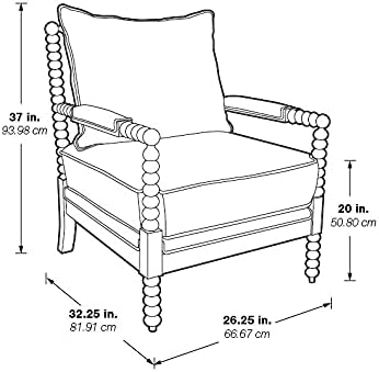 OSP Home Furnishings Fletcher Spindle Accent Chair - Image 3