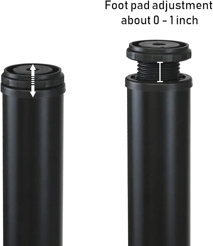 QLLY 26 inch Adjustable Metal Desk Legs, Heavy Duty Furniture Table Legs - Image 3