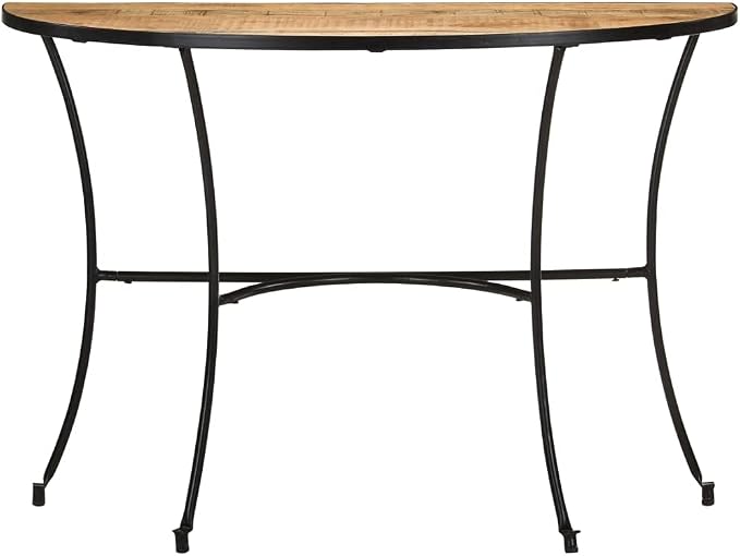 Industrial Style Side Table, Natural Solid Mango Wood End Stand - Image 3