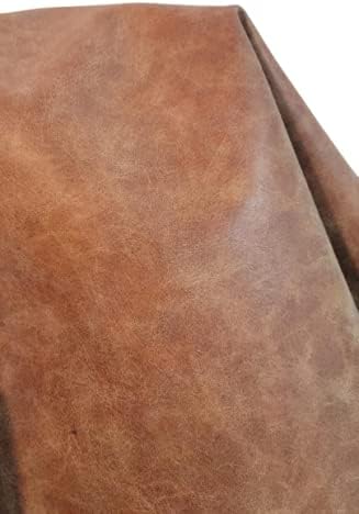 NAT Leathers, Blonde Light Tan Distress Crazy Horse Soft Faux Vegan Leather PU by NATLeathers