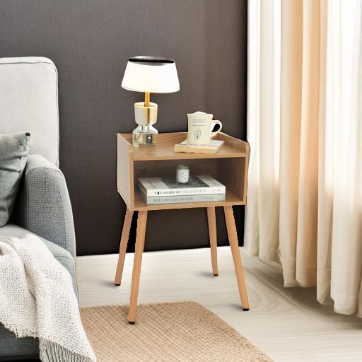 MaxSmeo Nightstand, Mid Century Modern Side Table Bedroom - Image 5