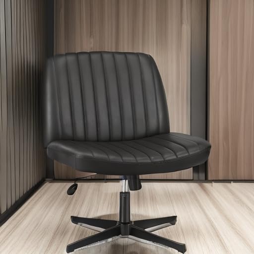 OLIXIS Criss Cross Legged Chairs Armless No Wheels Wide Seat Height Adjustable - Image 2