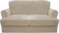 CUCRAF T Cushion Sofa Cover 3 Piece Loveseat Slipcovers, Soft Thick Velvet by CUCRAF