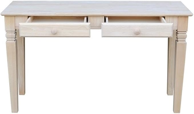 Java Console Table with 2 Drawers, Unfinished - Image 4