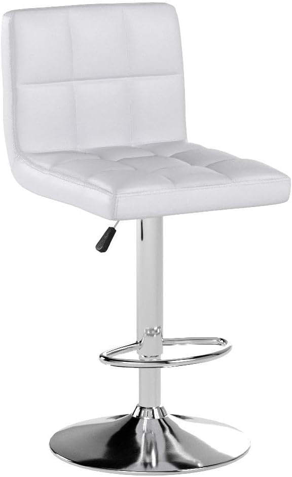 Homall Bar Stools Modern PU Leather Adjustable Swivel Barstools, Armless - Image 5