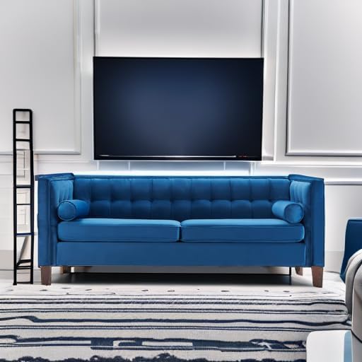 Dreamsir 78'' W Velvet Sofa, Mid-Century Modern Love Seats Sofa Furniture - Image 6