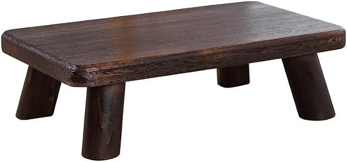 CHICKEN Couch End Table Little Traditional Tea Table Long Paulownia Wood Asia by Unknown