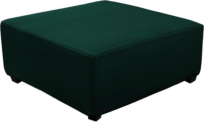 Super Stretch 40x40x15 inch Square Ottoman Cover- Soft Form Fit Ottoman Cover by UOIJAY