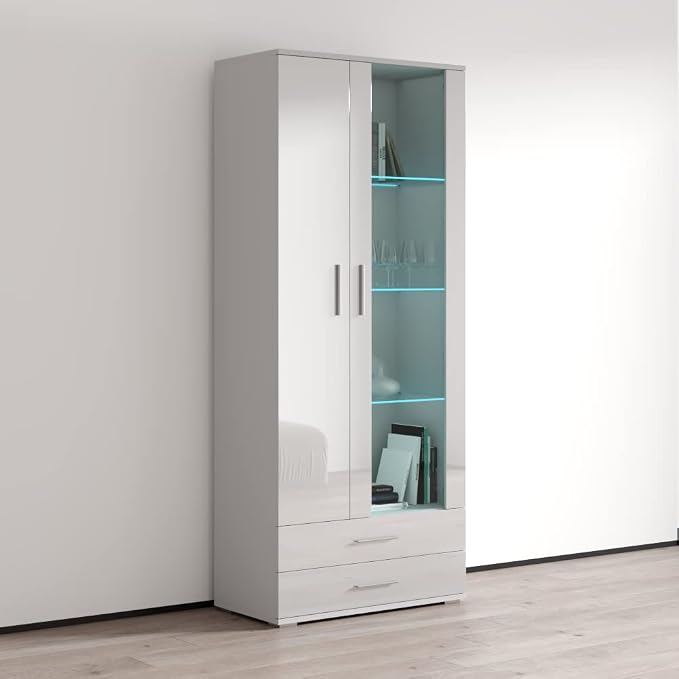 Meble Furniture Soho S6 2D2S Modern Freestanding Bookcase — Customizable - Image 3