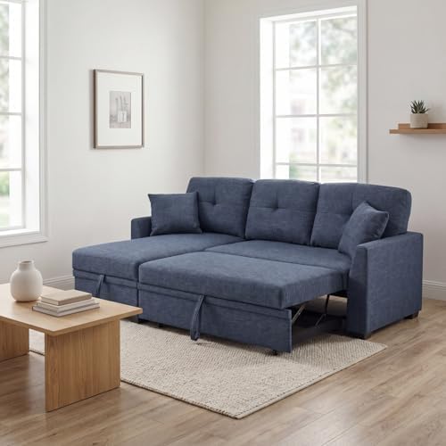 Convertible Sofa Bed, L Shape Sleeper Sofa - Image 8