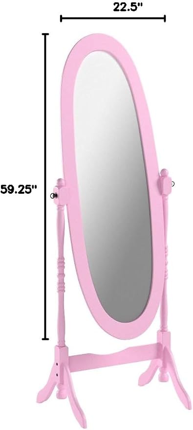 Roundhill Furniture Queen Anna Style Floor Cheval Mirror - Image 7