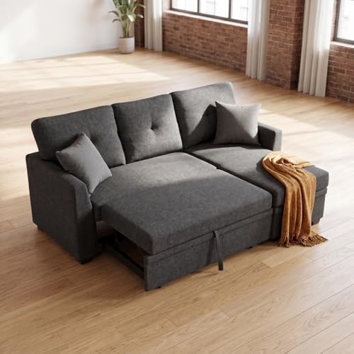 Convertible Sofa Bed, L Shape Sleeper Sofa - Image 9