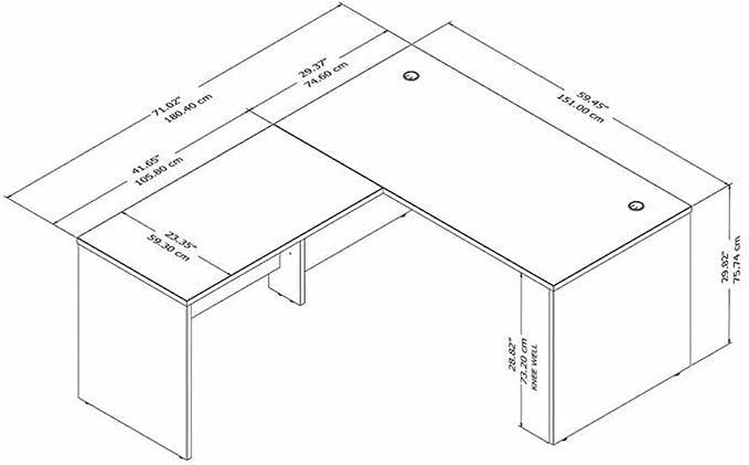 Bush Business Furniture Studio C 60W x 30D L Shaped Desk - Image 3