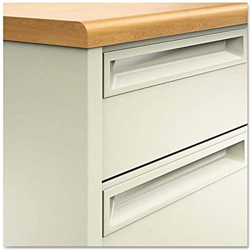 HON Double Pedestal Desk, 60 by 30 by 29-1/2-Inch, Harvest/Putty - Image 3
