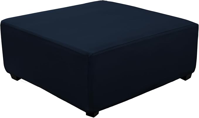 Super Stretch 40x40x15 inch Square Ottoman Cover- Soft Form Fit Ottoman Cover by UOIJAY