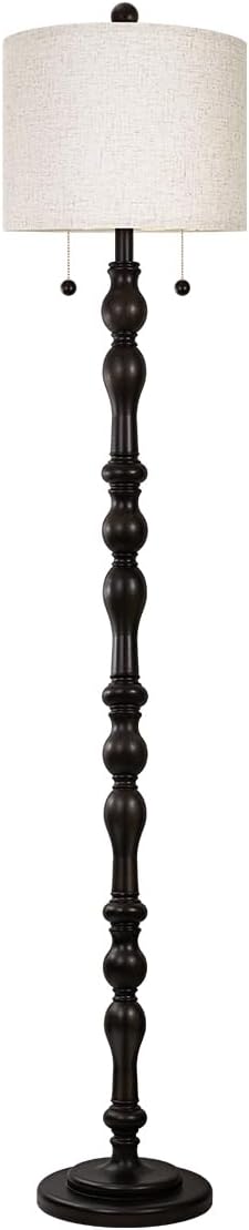 Scenekoy 65.5 Natural Real Wood Rustic Floor Lamp - Image 7