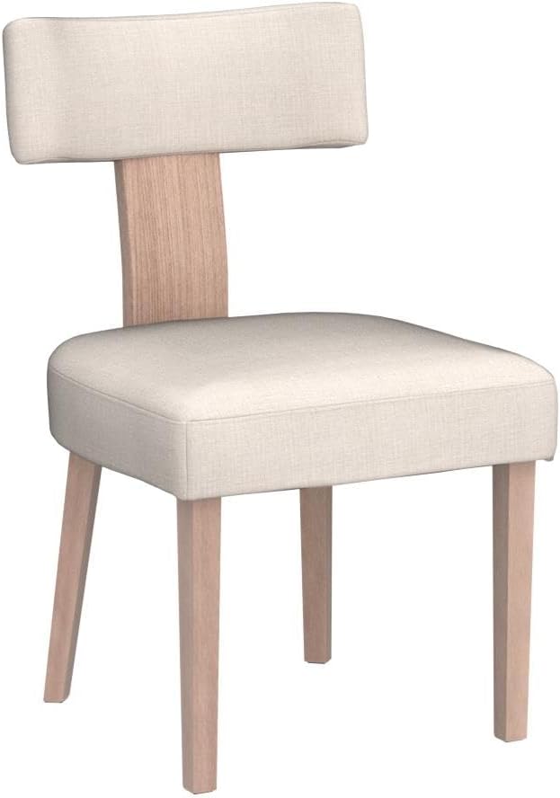 HNY Mid Century Modern Dining Chairs Set of 6, Farmhouse Linen Fabric - Image 5