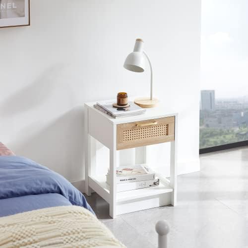 Rattan Center Table and Nightstand Set, 3-Piece Wood Living Room Table Set - Image 8