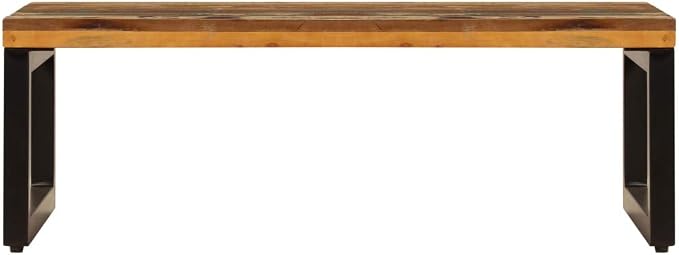 Solid Reclaimed Wood Coffee Table 39.4x19.7x13.8 Inches - Image 4