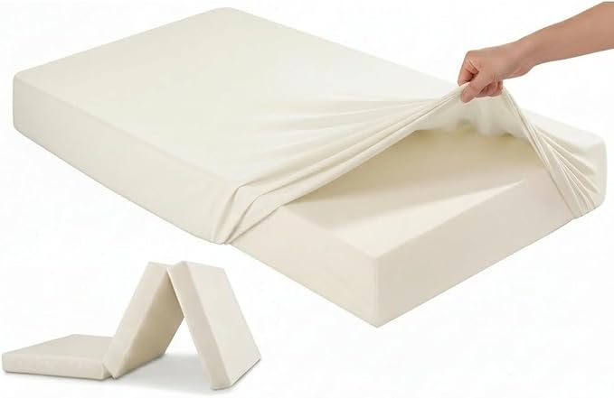 Stretchy Twin Fitted Sheet for 4 Inch Low Profile Mattress by ABSENK