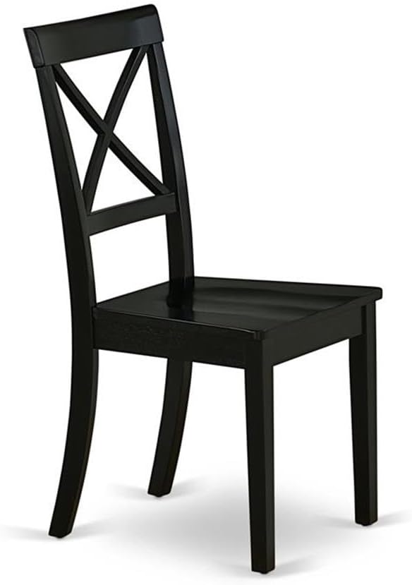 East West Furniture BOC-BLK-W Boston Dining Room Chairs - Image 4