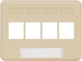 ICC 4-Port Modular Furniture Faceplate by ICC