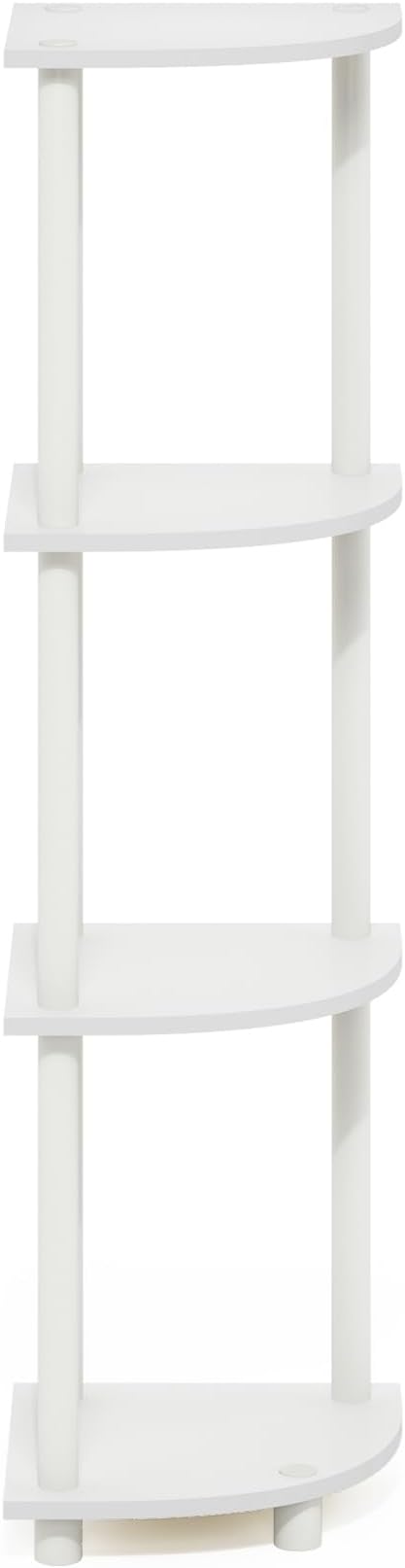 Furinno Turn-N-Tube Corner Shelf, 4-Tier Corner Bookshelf, Display Storage - Image 6
