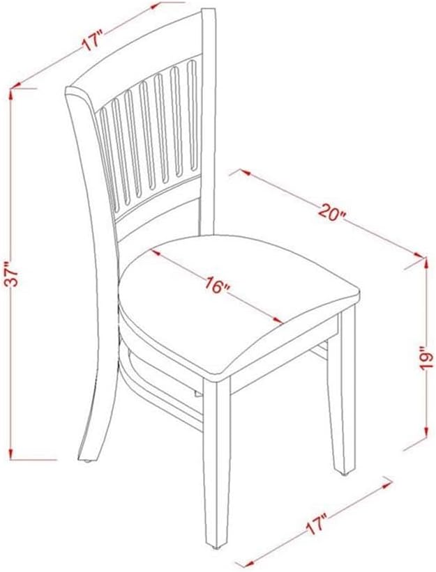 East West Furniture NDVA3-OAK-C 3 Piece Dining Room Furniture Set Contains a - Image 6