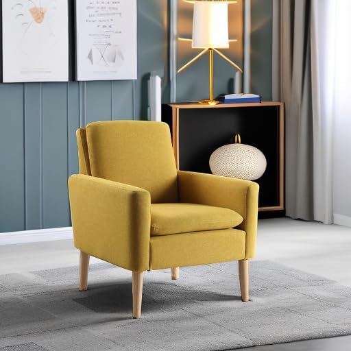 Set of 2 Accent Chairs Living Room Modern Arm Chair Comfortable Fabric Comfy - Image 6
